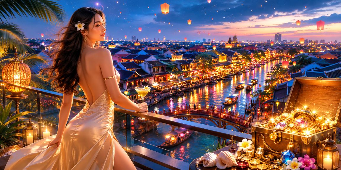 Không khí cá cược sôi động tại Hà Nội với đèn lồng và trò chơi casino trực tuyến