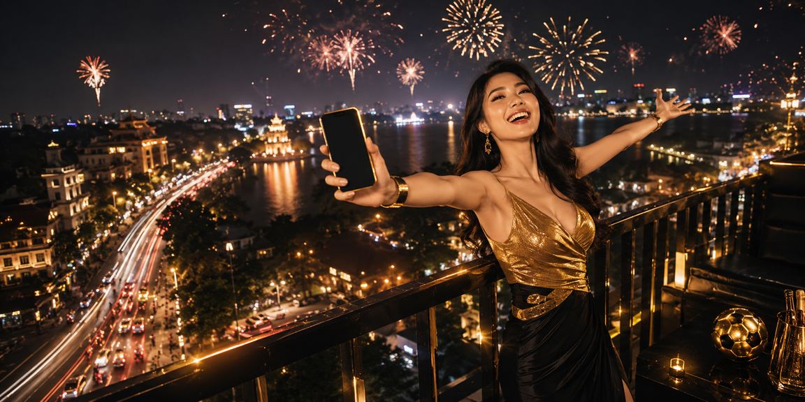 Người dùng Hà Nội truy cập vipwin777 trên điện thoại ban đêm